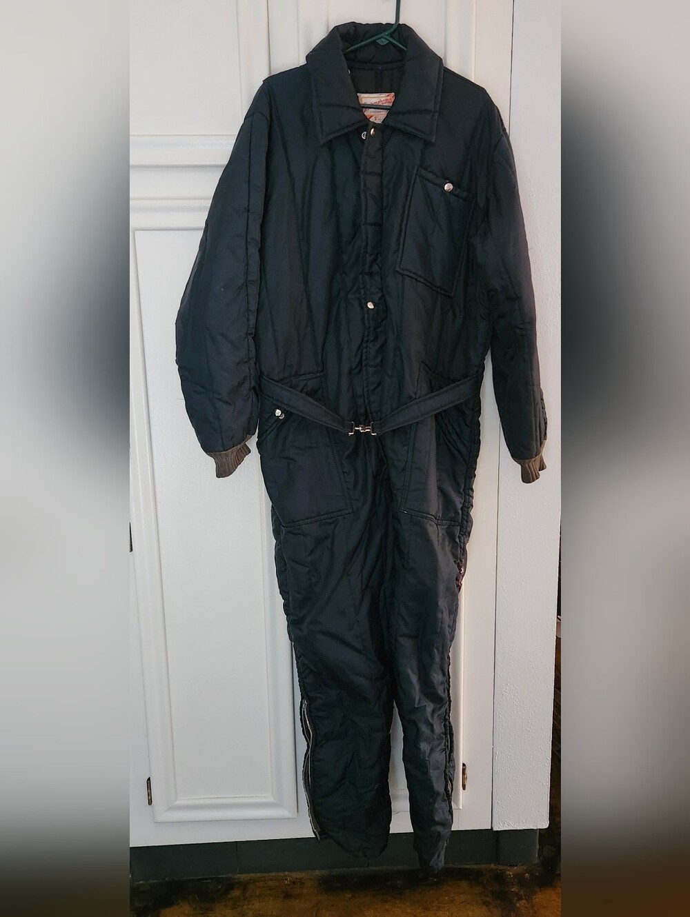 Vintage Thermorama Insulated Wear One Piece Outdoor Suit Navy Blue